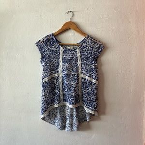 Anthropologie Meadow Rue Crochet Knit Top